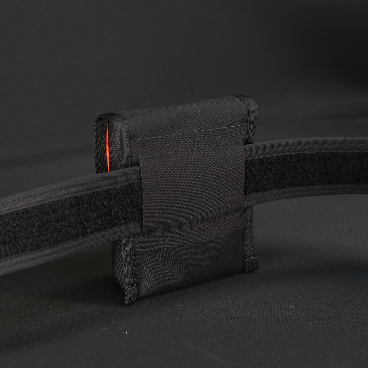 Belt Pouch Large in Black x Orange