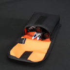 Belt Pouch Large in Black x Orange