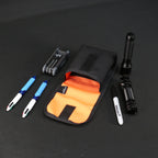 Belt Pouch Large in Black x Orange