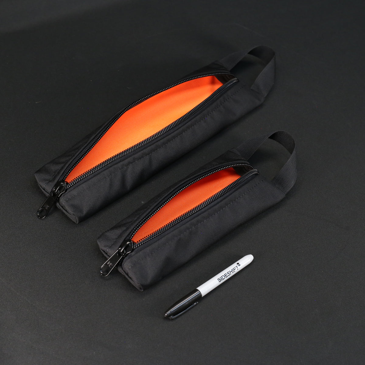 Grab Pouch in Black x Fluro Orange Special
