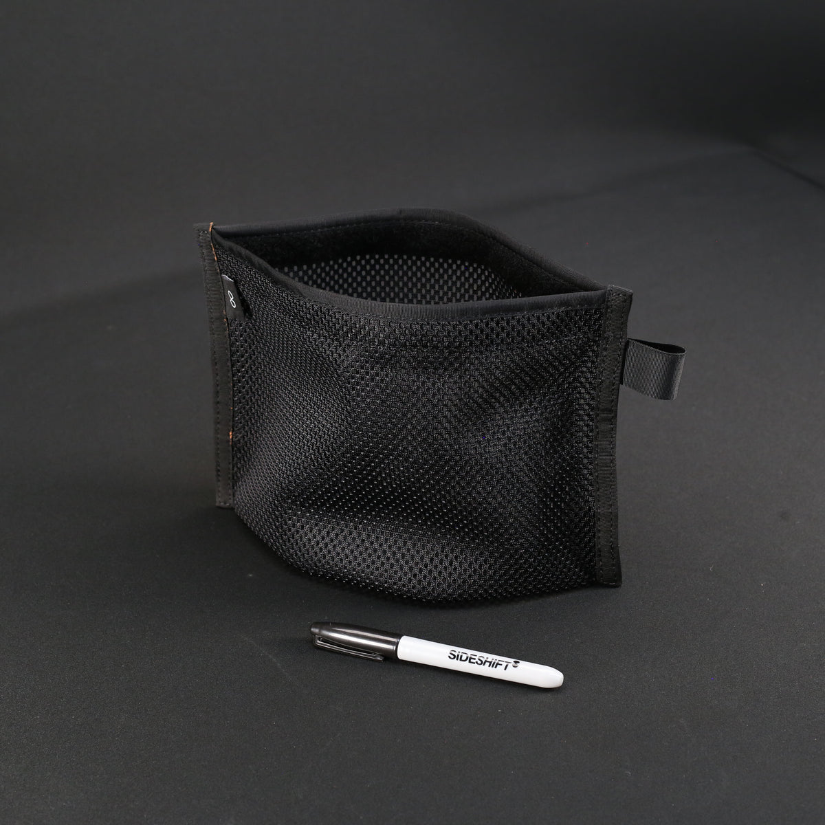 Mesh Stash Bag in Jet Black
