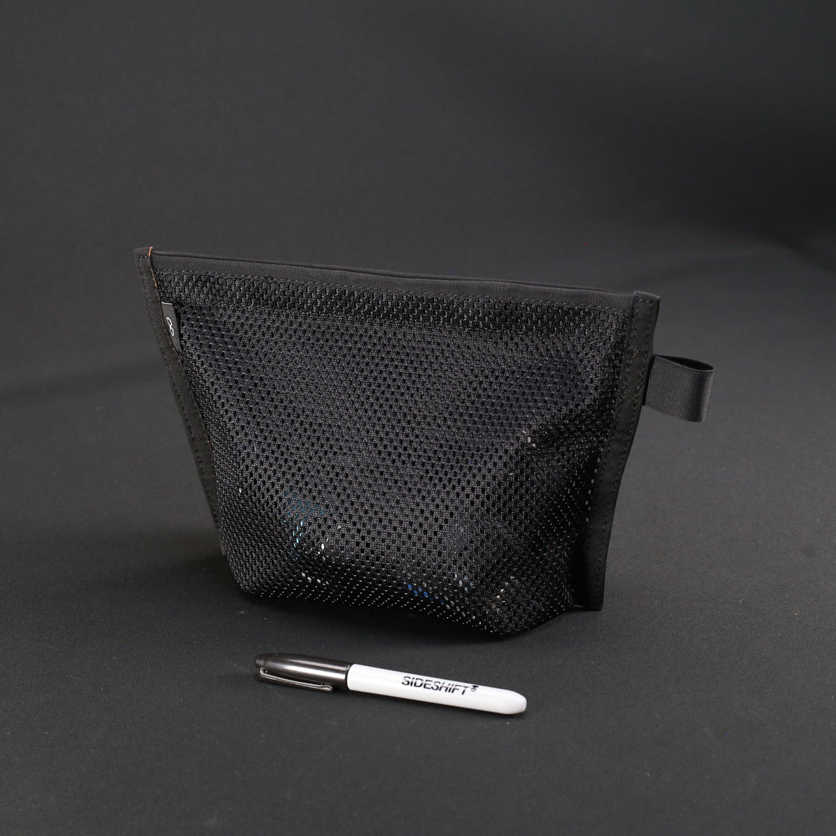 Mesh Stash Bag in Jet Black