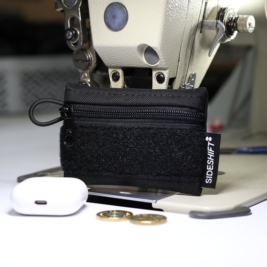 Tiny Pocket Pouch in Black w/ Front Loop