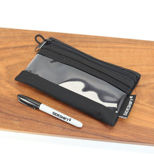 Clear Zip Pouch - Jet Black