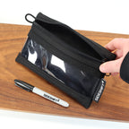 Clear Zip Pouch - Jet Black
