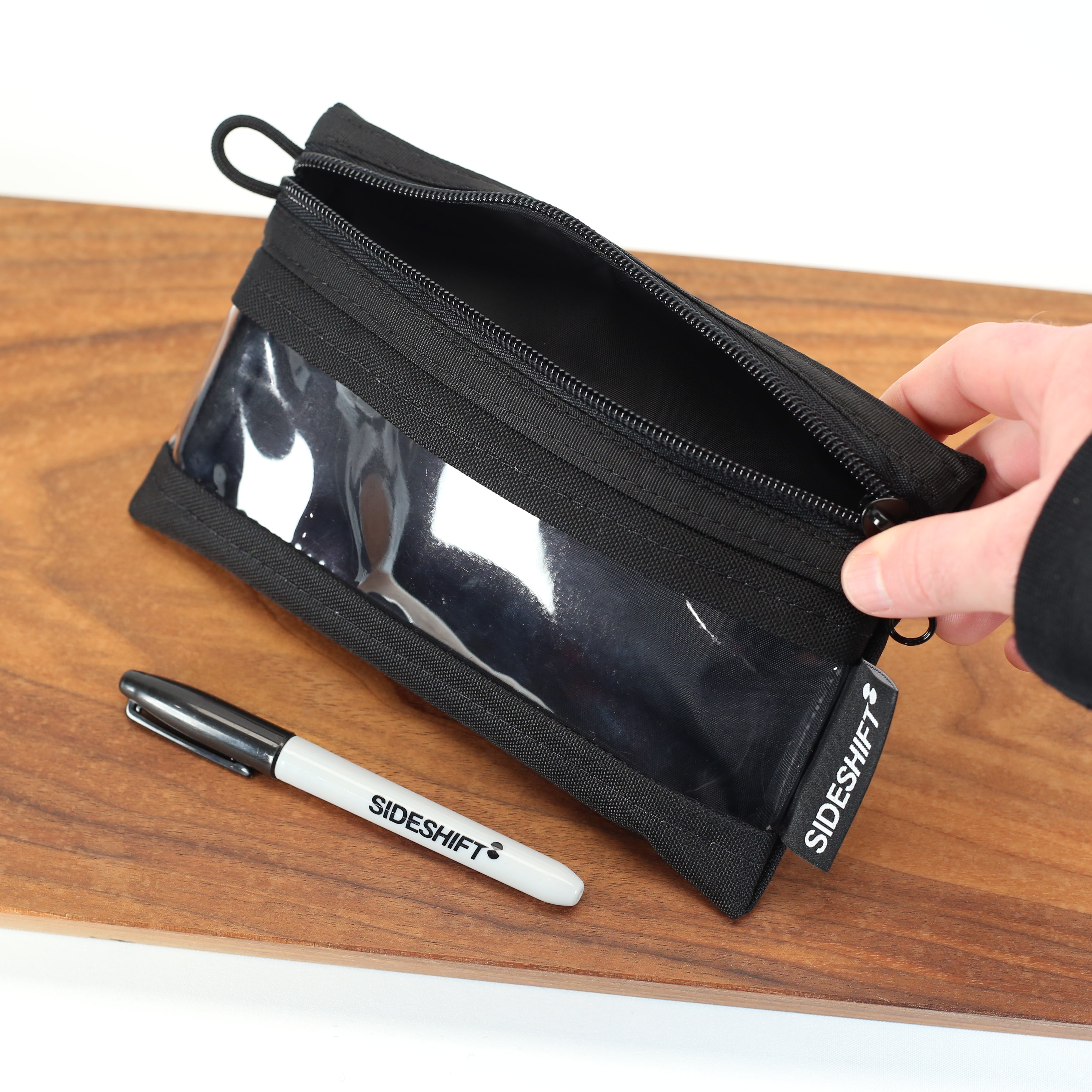 Clear Zip Pouch - Jet Black