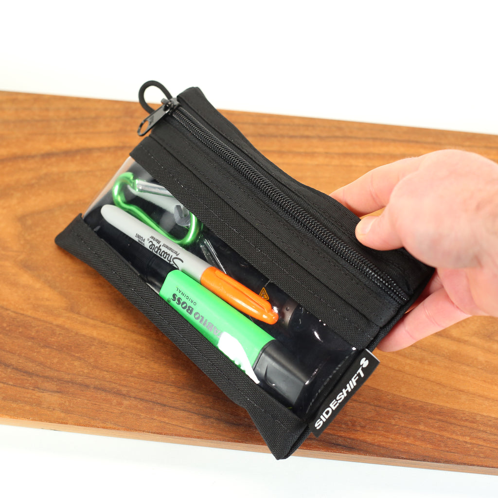 Clear Zip Pouch - Jet Black