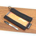 Clear Zip Pouch - Black x Fluro Orange