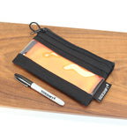 Clear Zip Pouch - Black x Fluro Orange