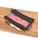 Clear Zip Pouch - Black x Red