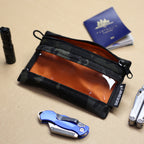 Clear Zip Pouch - MultiCam Black x Orange