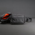 Waist Pack in Black / Fluro Orange