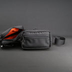 Waist Pack in Black / Fluro Orange