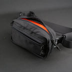 Waist Pack in Black / Fluro Orange