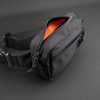 Waist Pack in Black / Fluro Orange