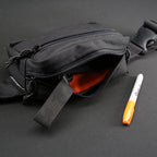 Waist Pack in Black / Fluro Orange