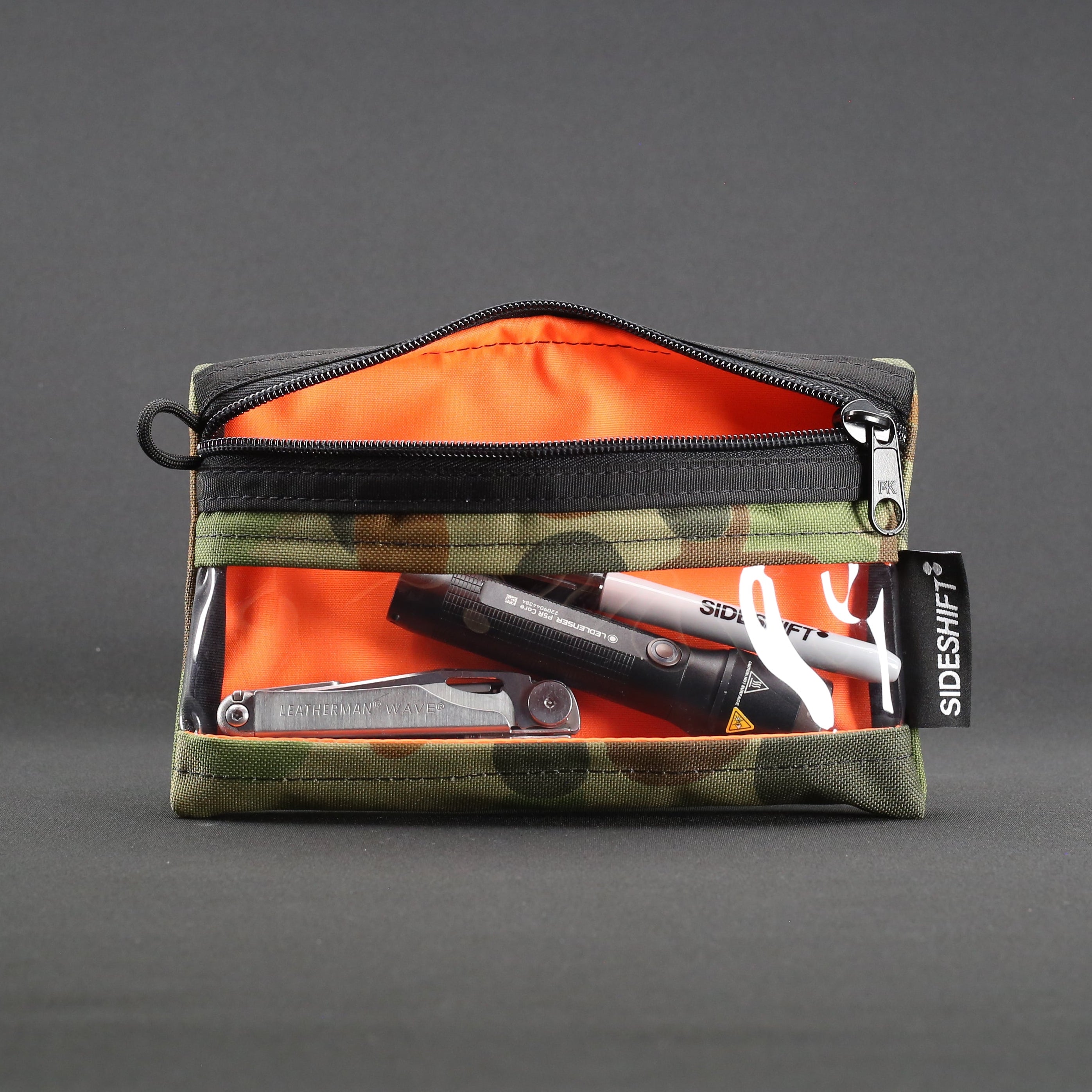 Clear Zip Pouch - AusCam x Fluro Orange
