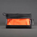 Clear Zip Pouch - Black x Fluro Orange