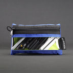 Clear Zip Pouch - Royal Blue x Fluro Yellow