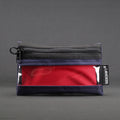 Clear Zip Pouch - Navy x Red