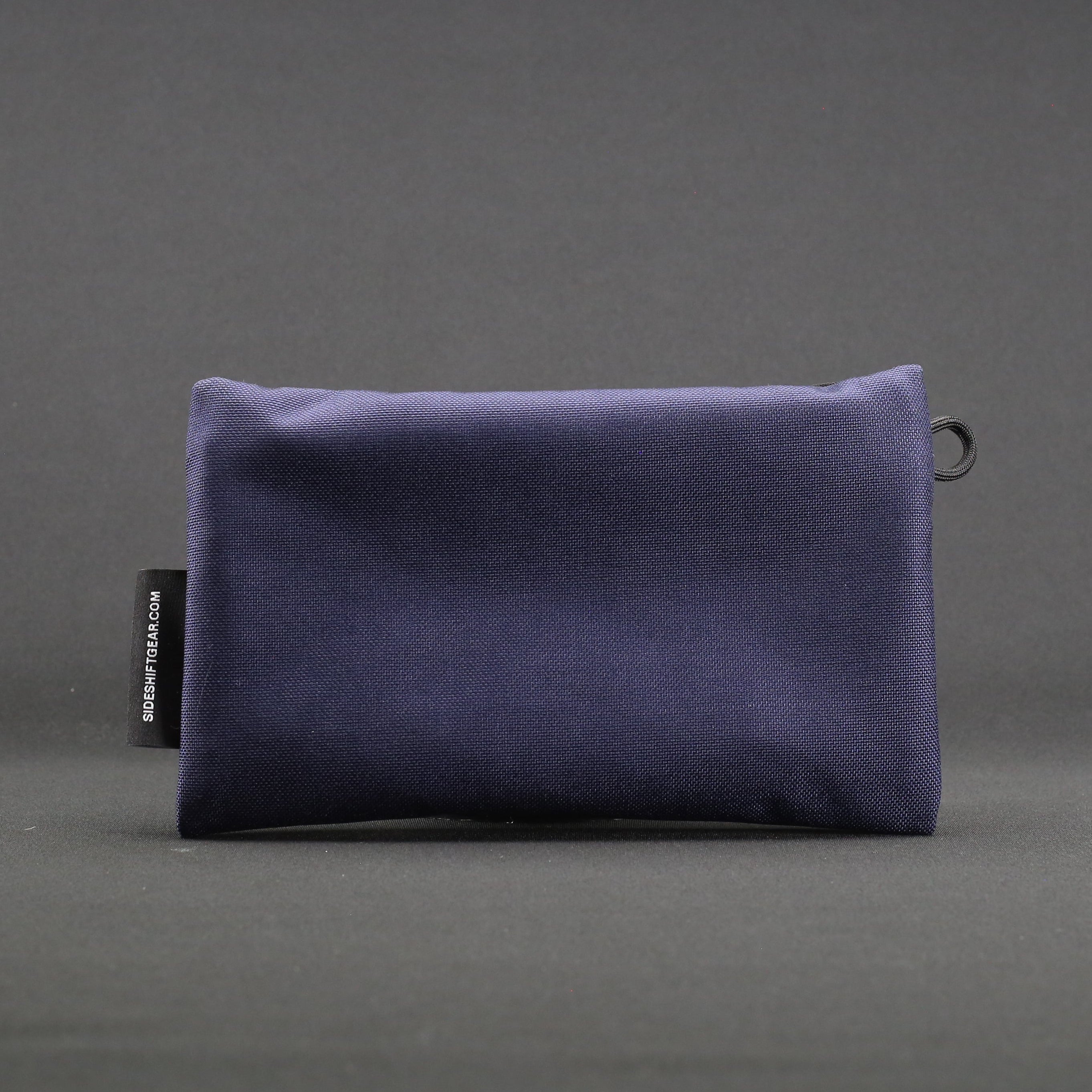 Clear Zip Pouch - Navy x Red