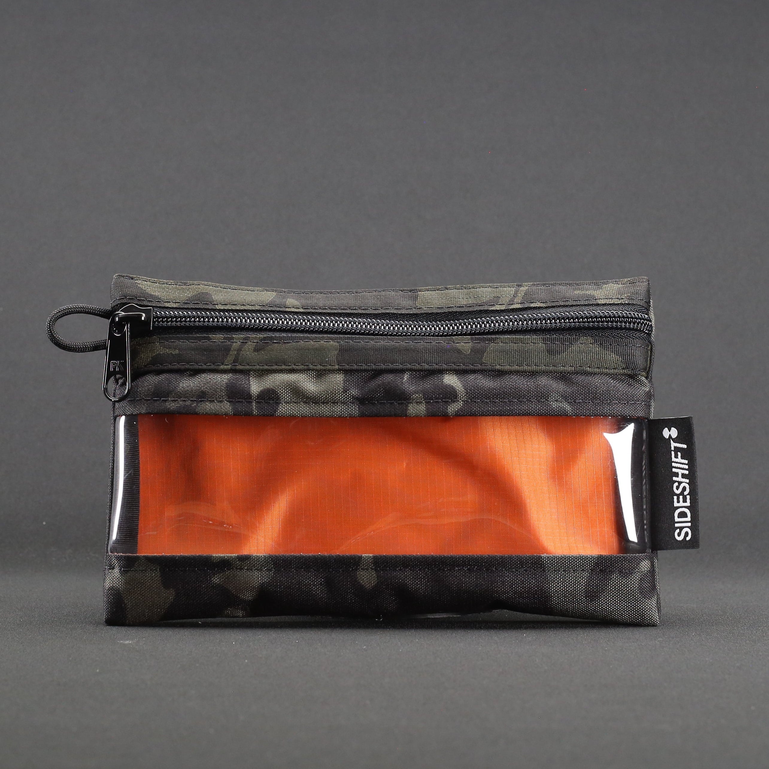 Clear Zip Pouch - MultiCam Black x Orange