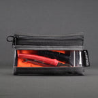 Clear Zip Pouch - Grey x Fluro Orange