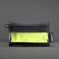 Clear Zip Pouch - Black x Fluro Yellow