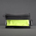 Clear Zip Pouch - Black x Fluro Yellow