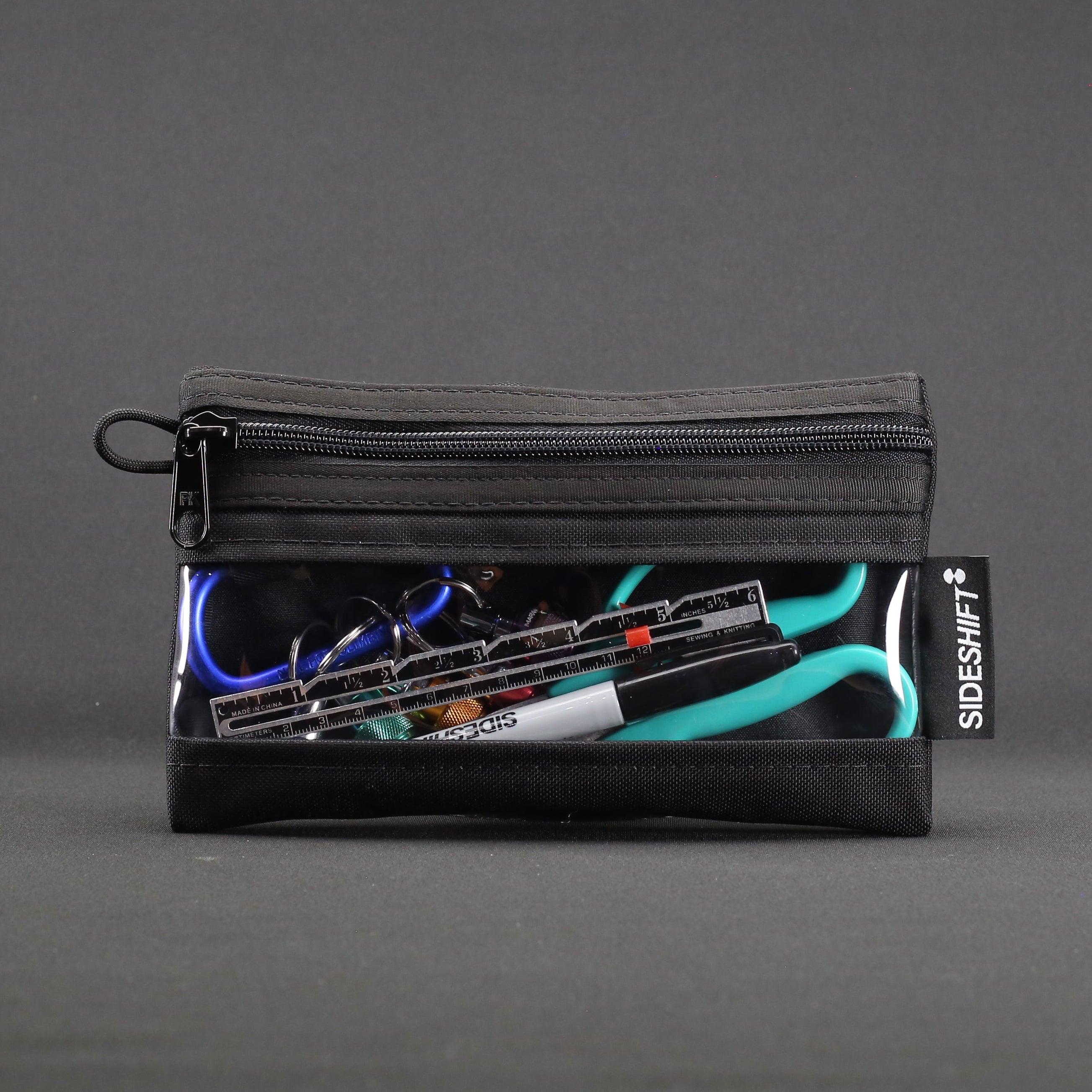 Clear Zip Pouch - Jet Black