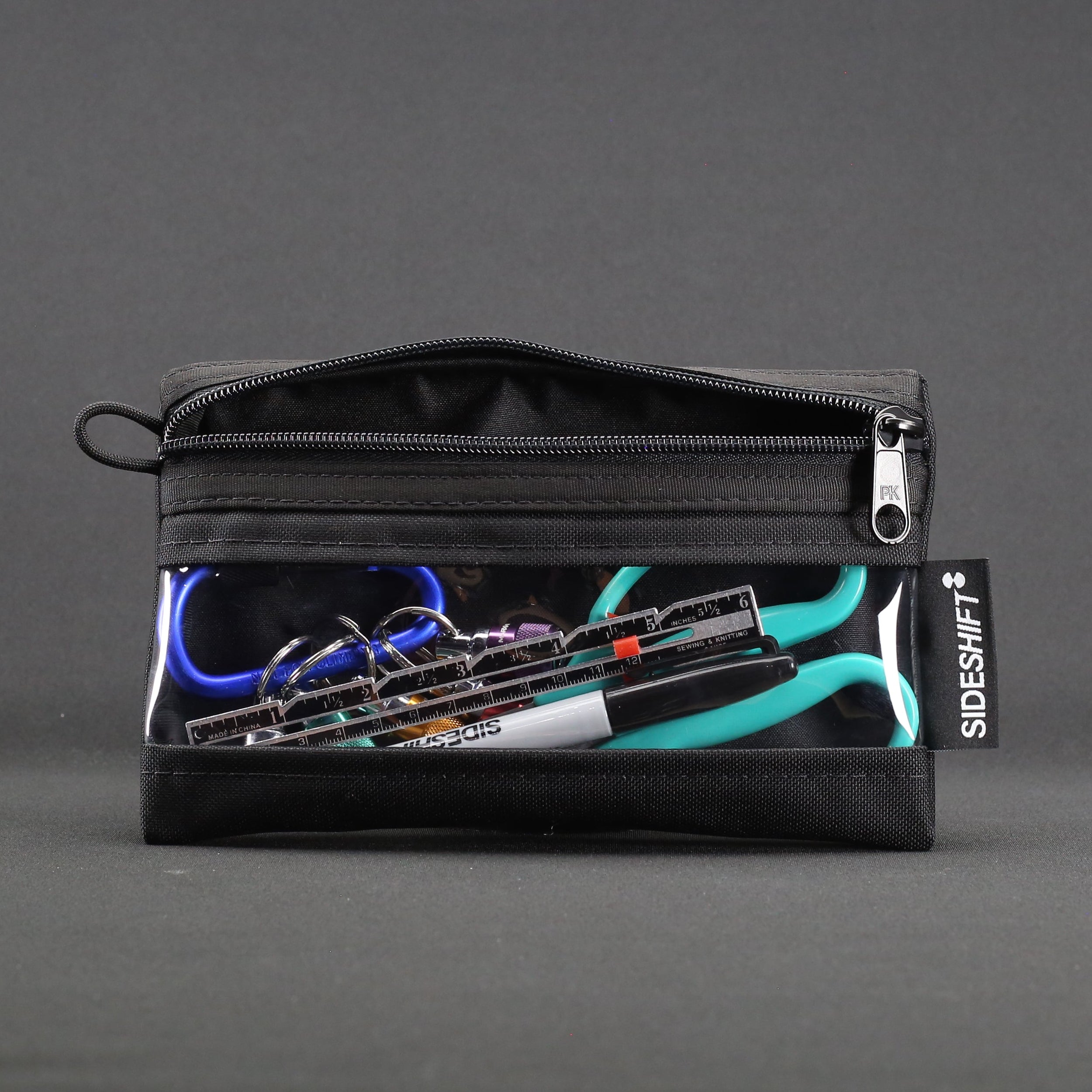 Clear Zip Pouch - Jet Black
