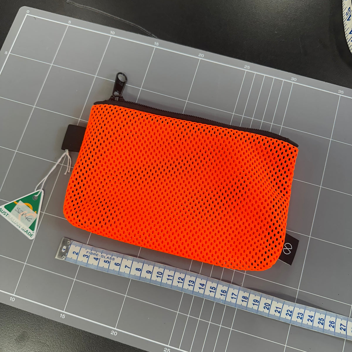 Mesh Top Zip Pouch SZP46 Orange