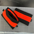 Flat Organiser Pouch Black w/ Orange Loop