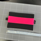 Flat Organiser Pouch Black w/ Pink Loop