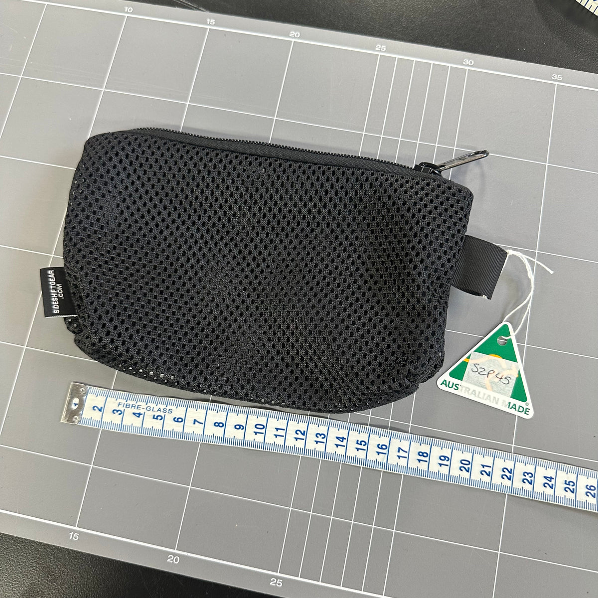 Mesh Top Zip Pouch SZP45 Black