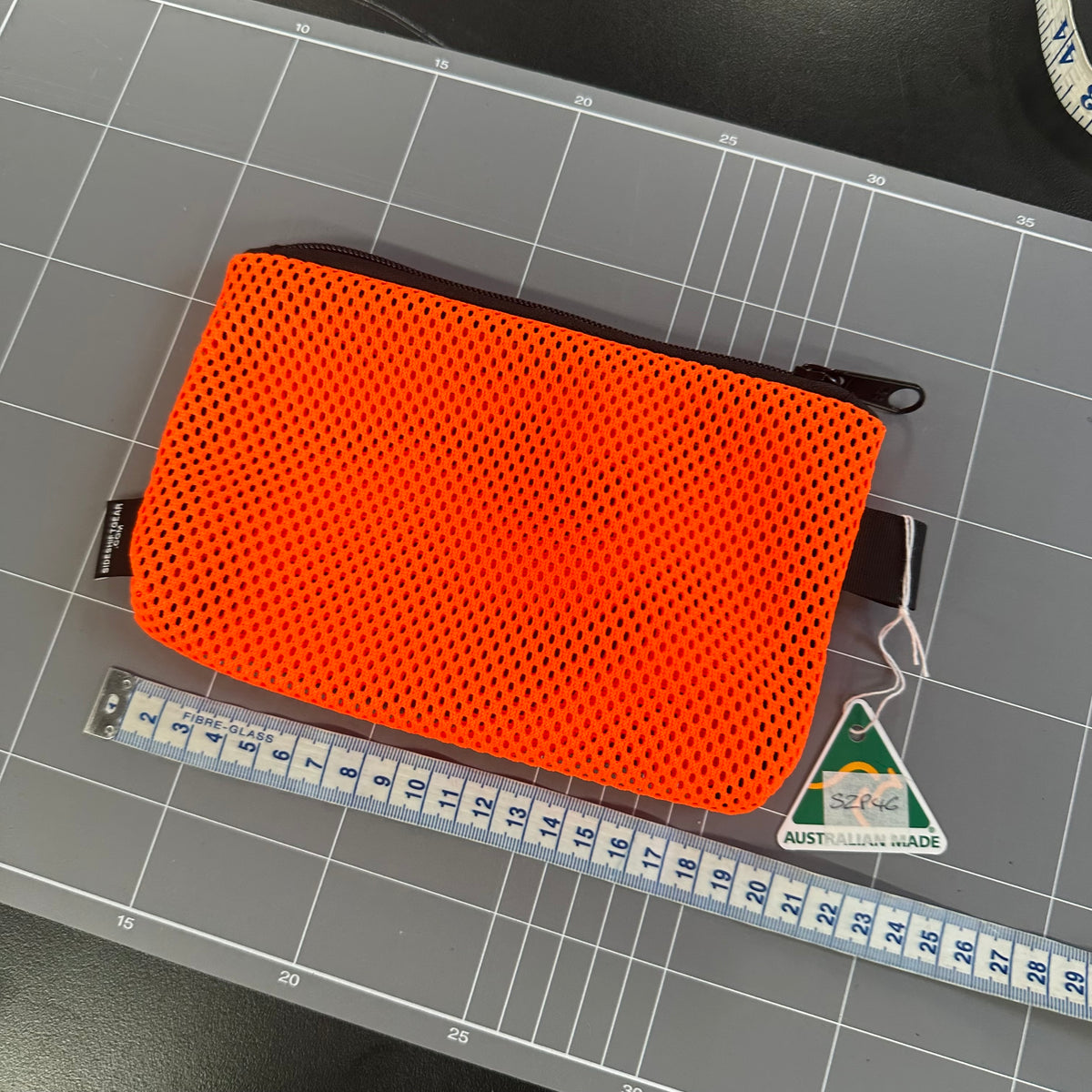 Mesh Top Zip Pouch SZP46 Orange