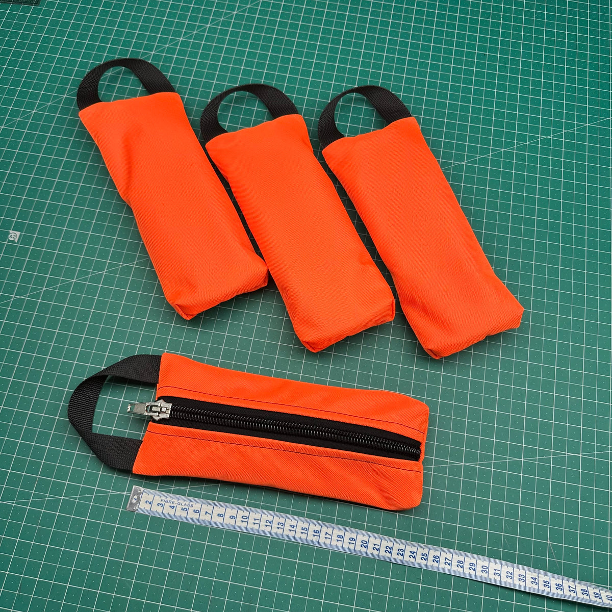 Grab Pouch - Medium Fluro Orange Locking Zip