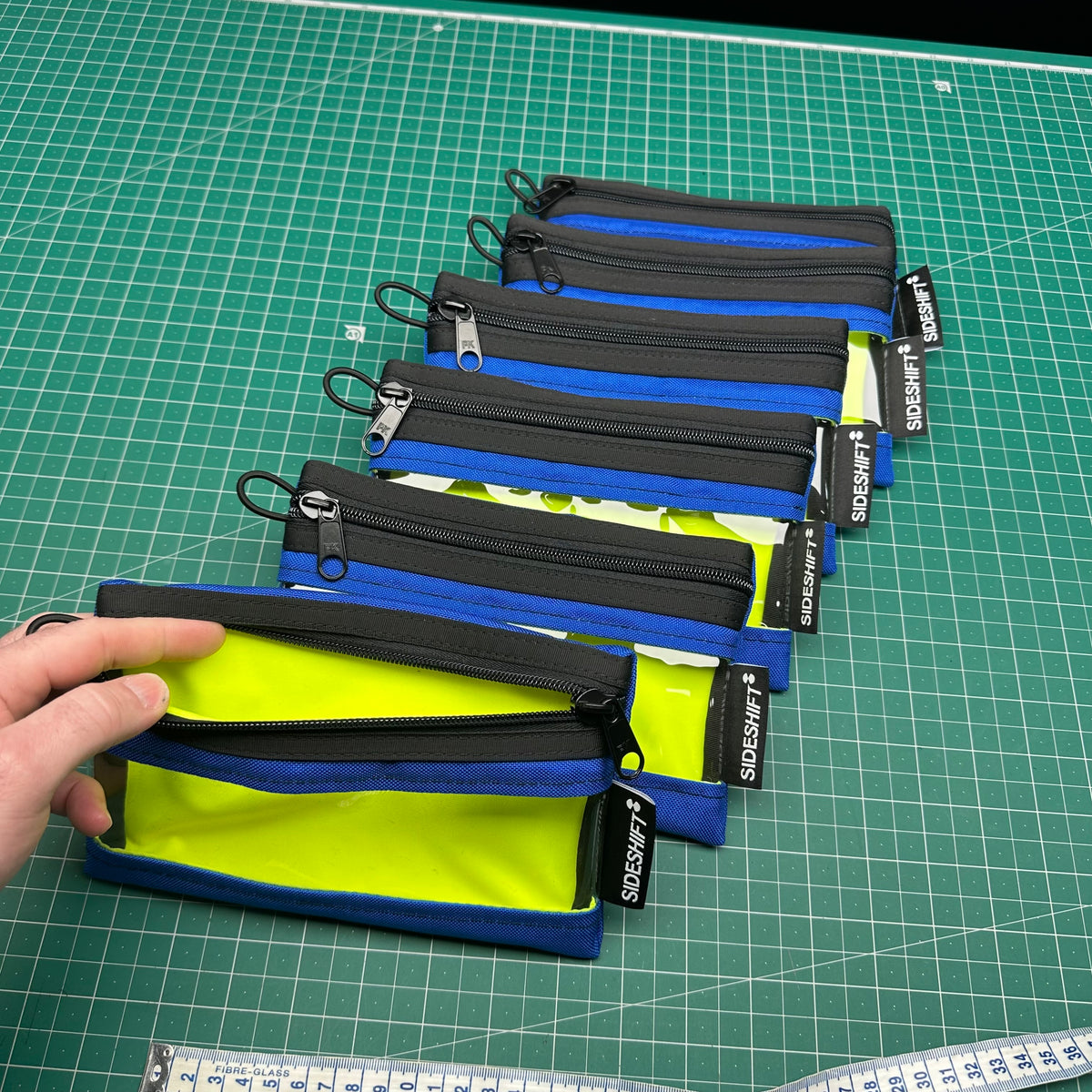 Clear Organiser Blue Yellow