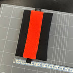 Flat Organiser Pouch Black w/ Orange Loop