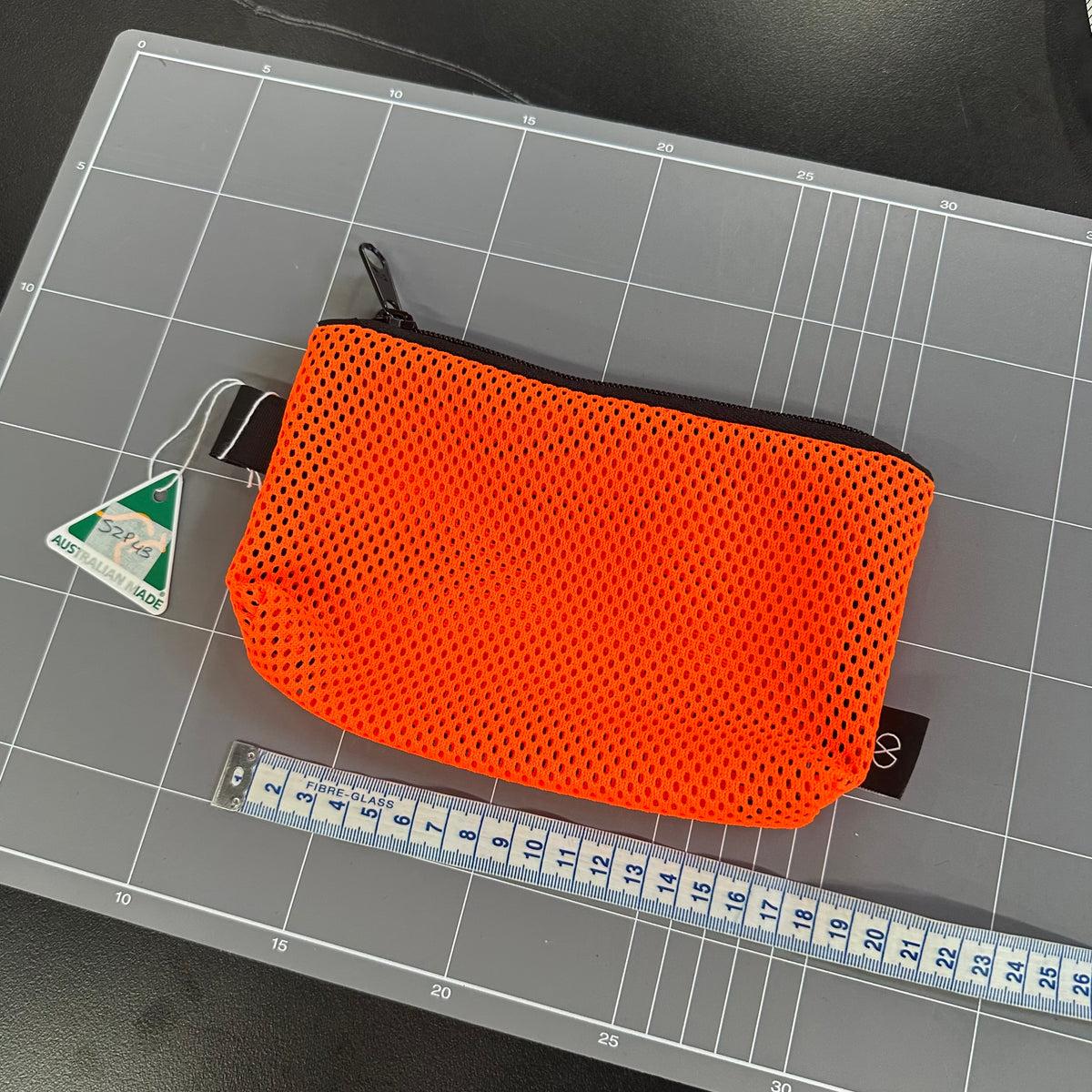 Mesh Top Zip Pouch SZP43 Orange