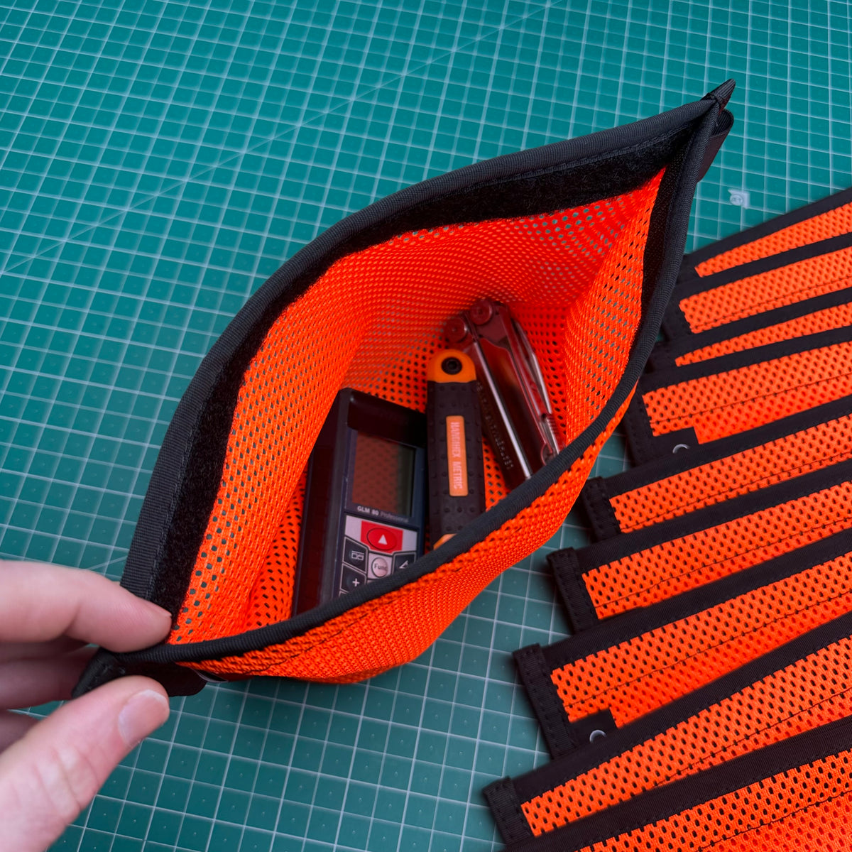 Mesh Stash Bag Fluro Orange